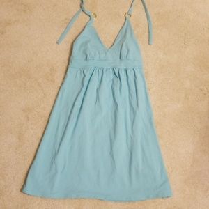 Blue halter dress